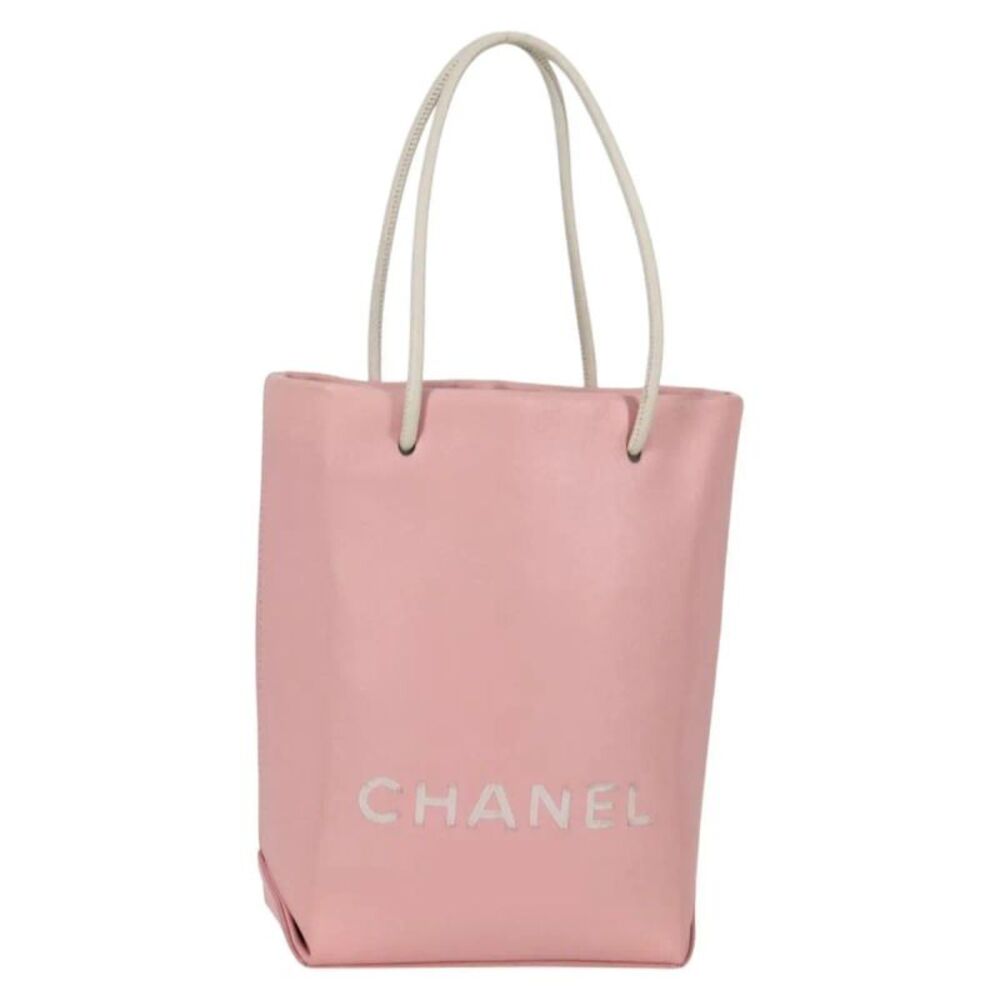 Chanel Essential Shopping Tote Leather Pink Leather Bag